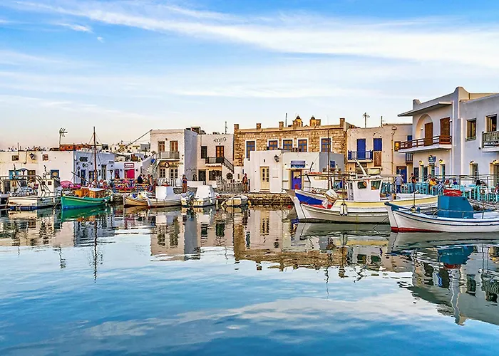 Naxos Cental Double Semi Basement Private Balcony 200m From Vila Naxos City