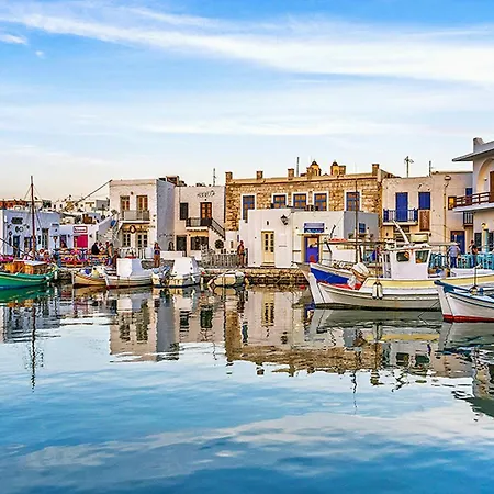 Naxos Cental Double Semi Basement Private Balcony 200m From Villa Naxos City